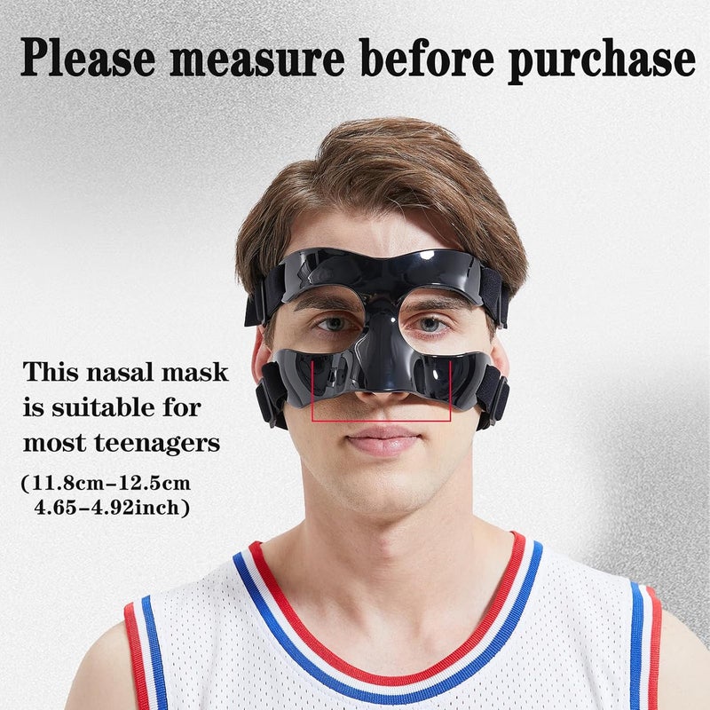 LENASETH Nose Guard for Broken Nose Adjustable Basketball Baseball Softball Face Guards Face Shield Masks for Adults and Teenagers Sports Training Nose Guard Protects Nose and Face from Injury - Image 5